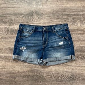 Mossimo Denim Boyfriend Midi Shorts, Size 12/31